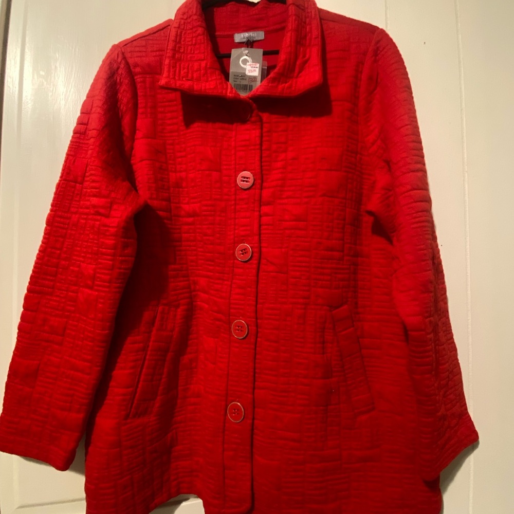 Habitat Women's Vibrant Red Button-Up Jacket